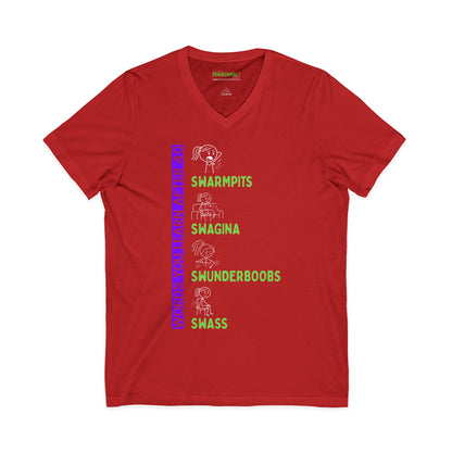 "Words You’ll Learn After 40” | V-Neck Tee | Funny Milestone Birthday Shirt