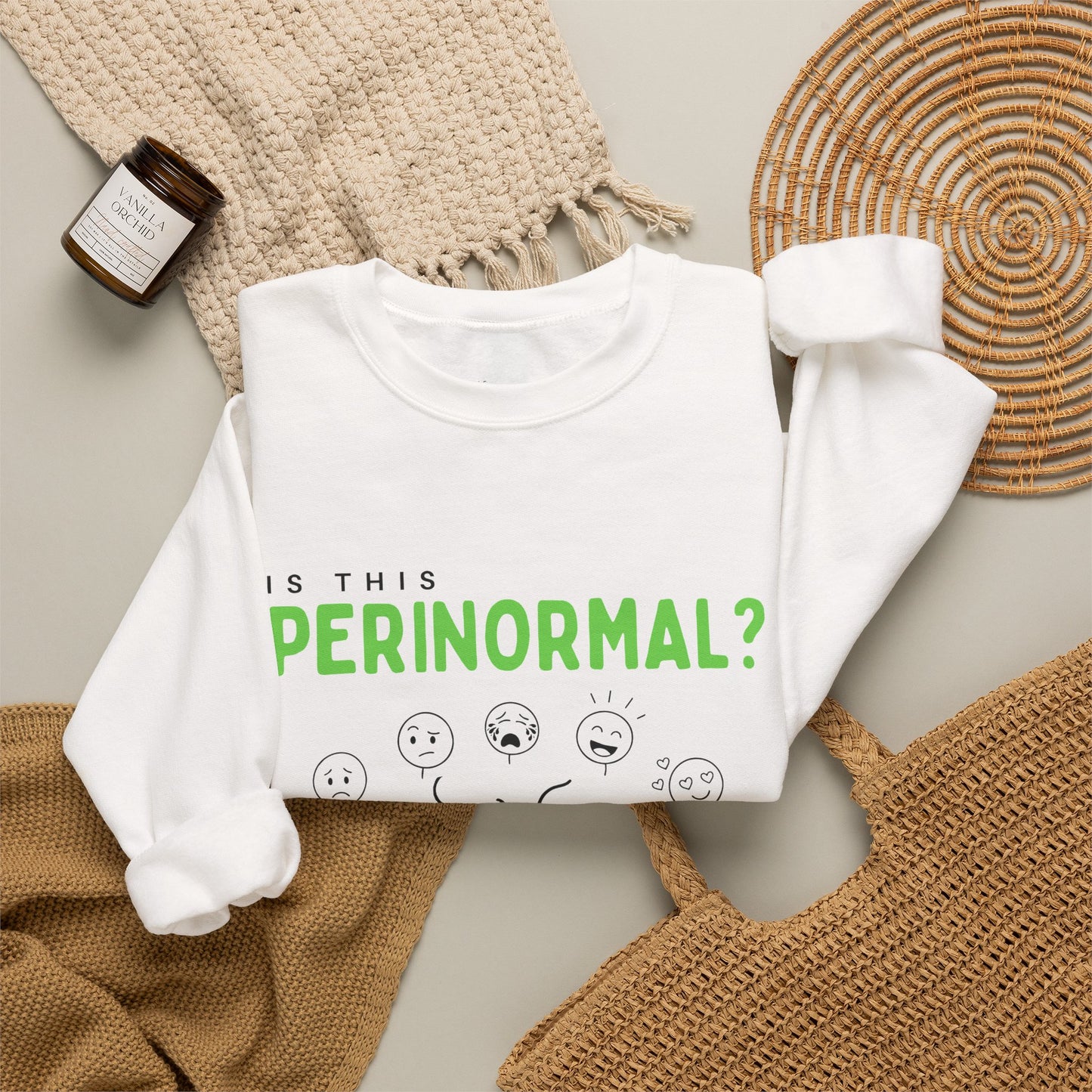 "Is This Perinormal?" Crewneck Sweatshirt — "Do Not Approach", Mood Design