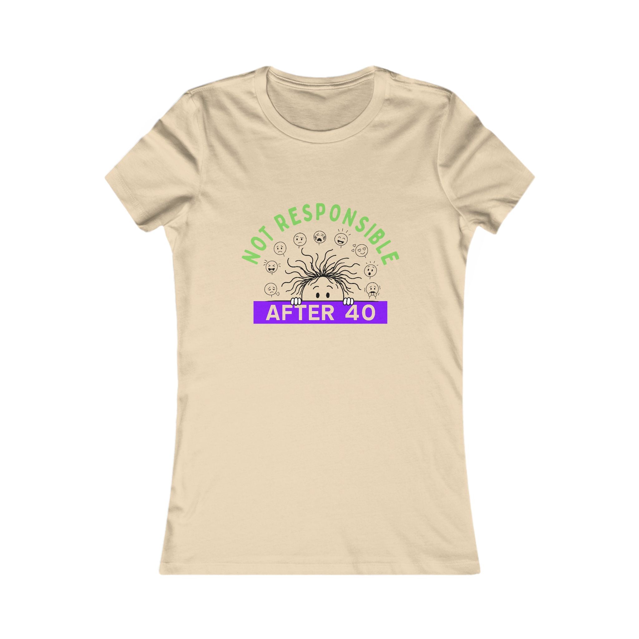 Not Responsible After 40 Women's Tee | Funny Perimenopause Shirt