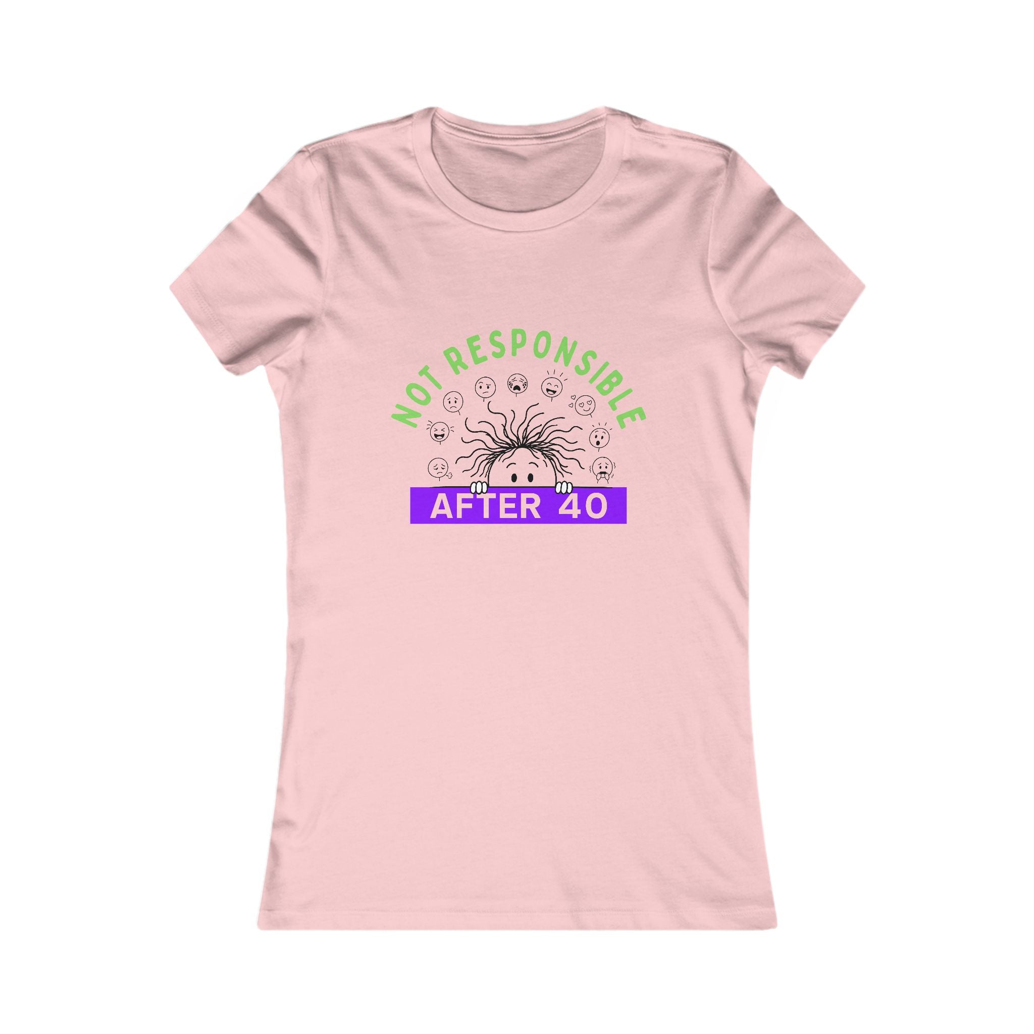 Not Responsible After 40 Women's Tee | Funny Perimenopause Shirt