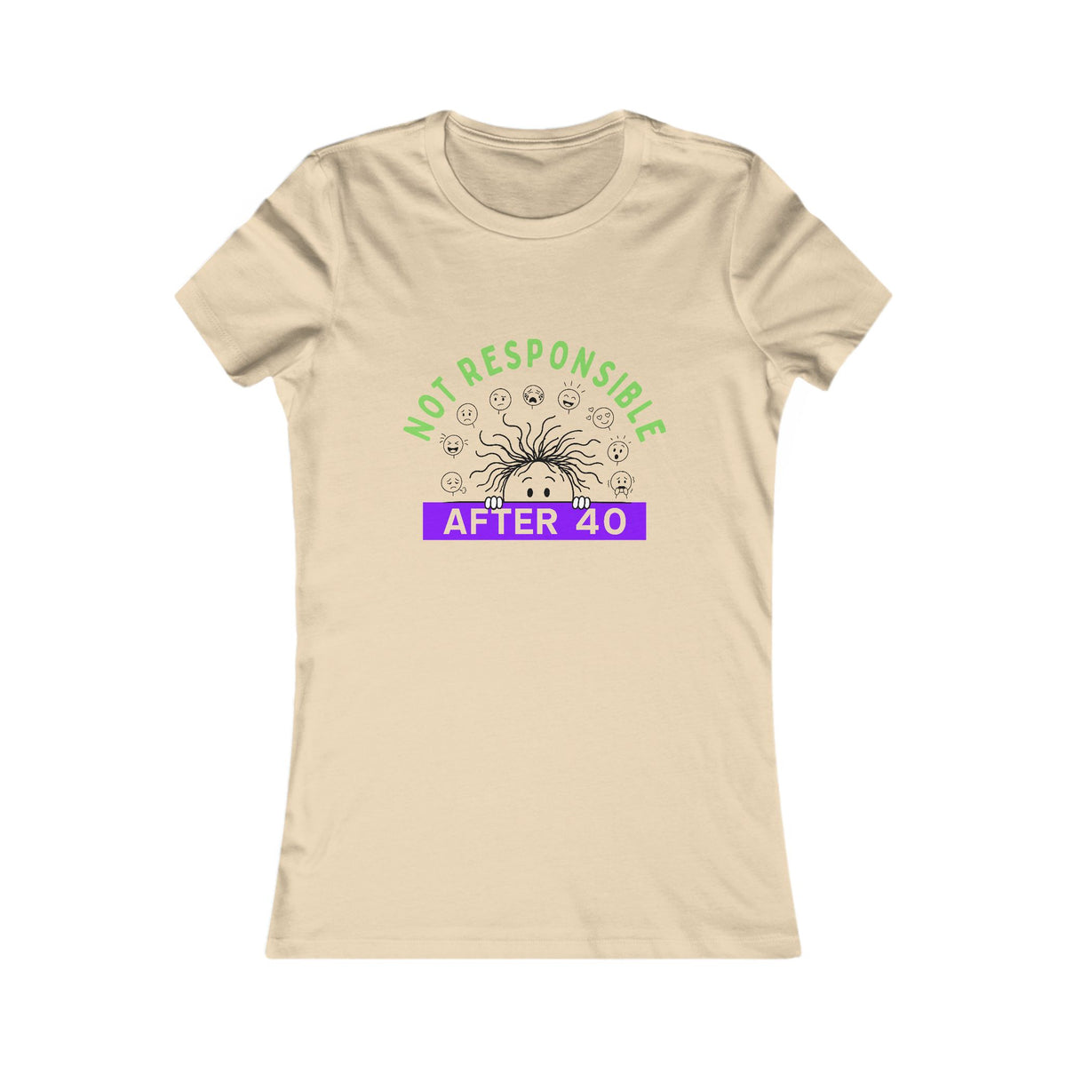 Not Responsible After 40 Women's Tee | Funny Perimenopause Shirt