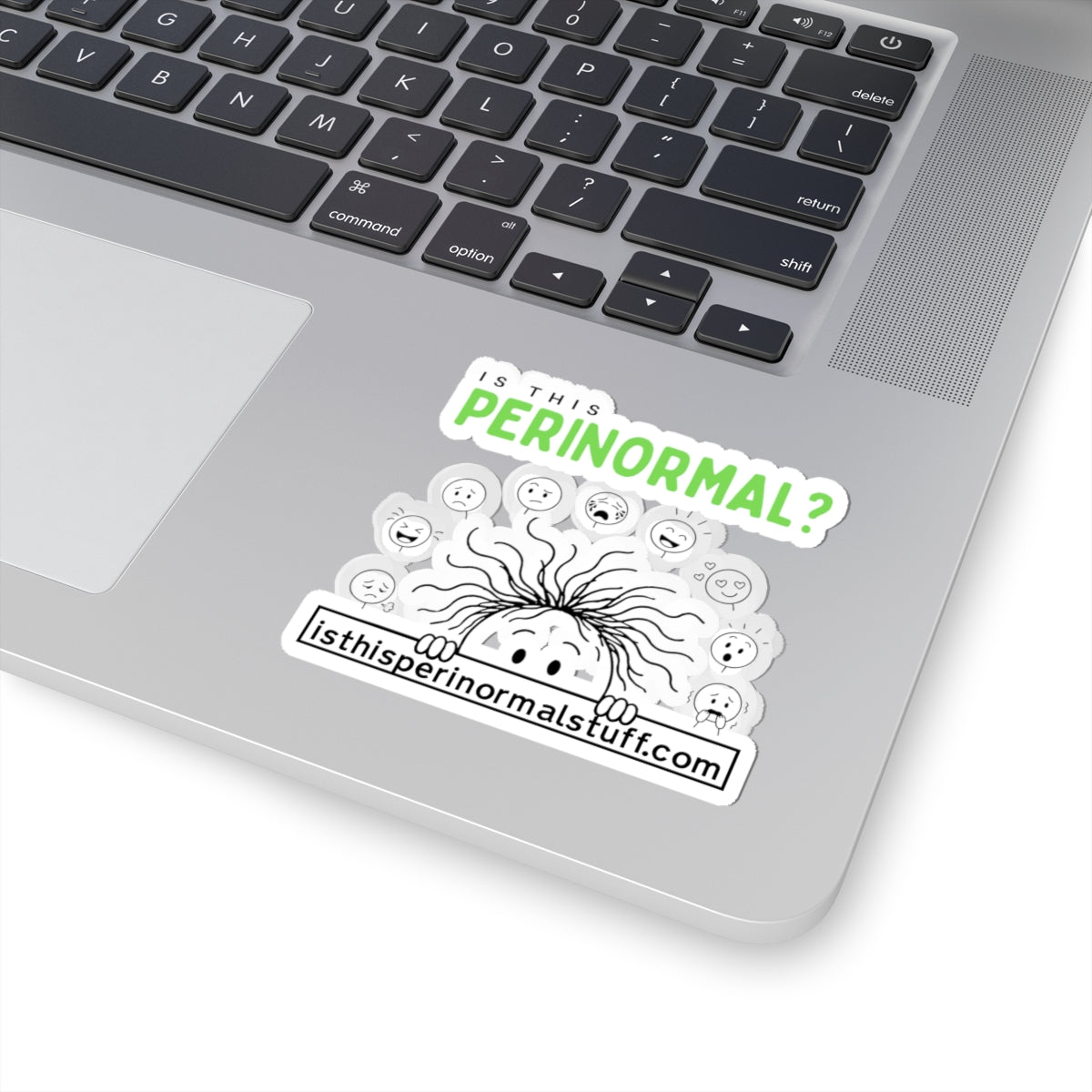 Perinormal? Kiss-Cut Sticker — Paranormal Humor Laptop Decal