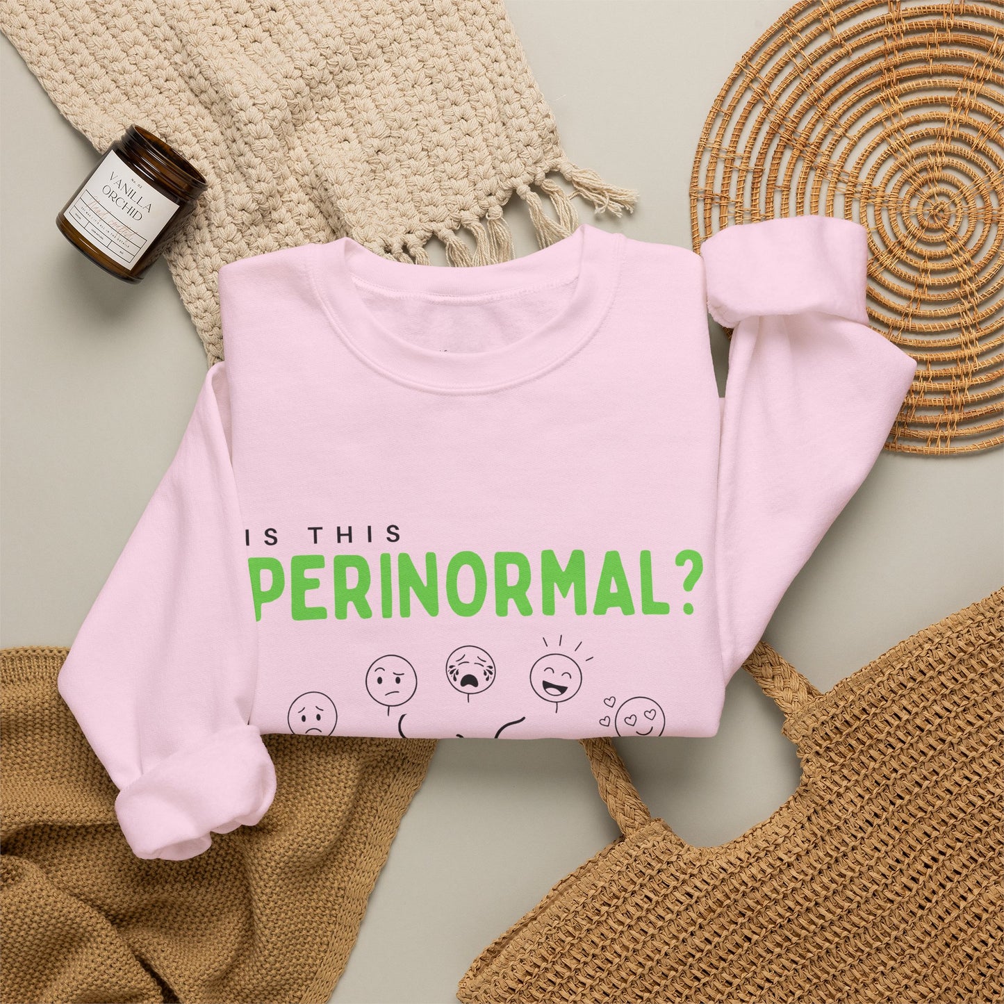 "Is This Perinormal?" Crewneck Sweatshirt — "Do Not Approach", Mood Design