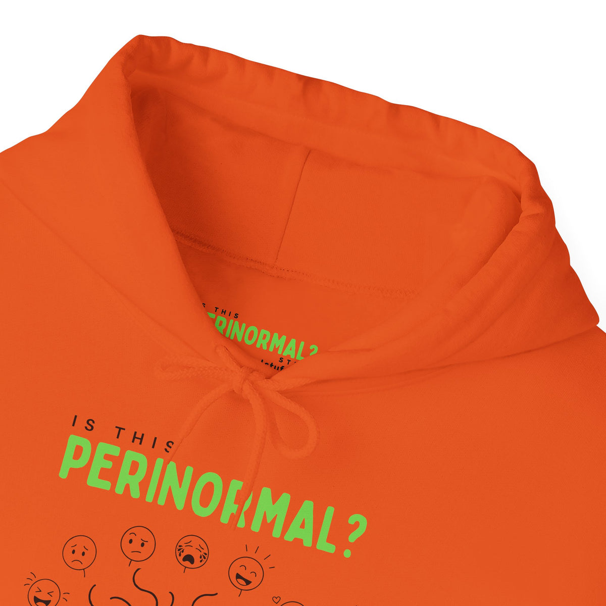 Is This Perinormal? Perimenopause Hoodie | Current Mood sleeve text