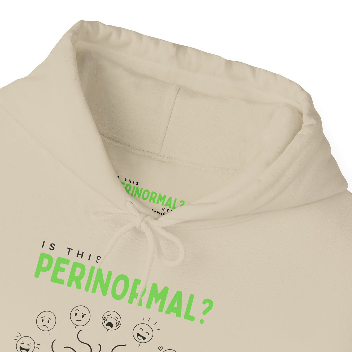 Is This Perinormal? Perimenopause Hoodie | Current Mood sleeve text