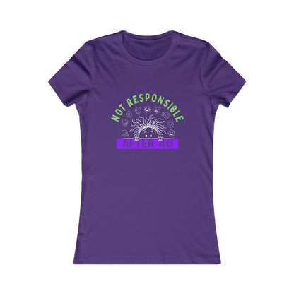 Not Responsible After 40 Women's Tee | Funny Perimenopause Shirt