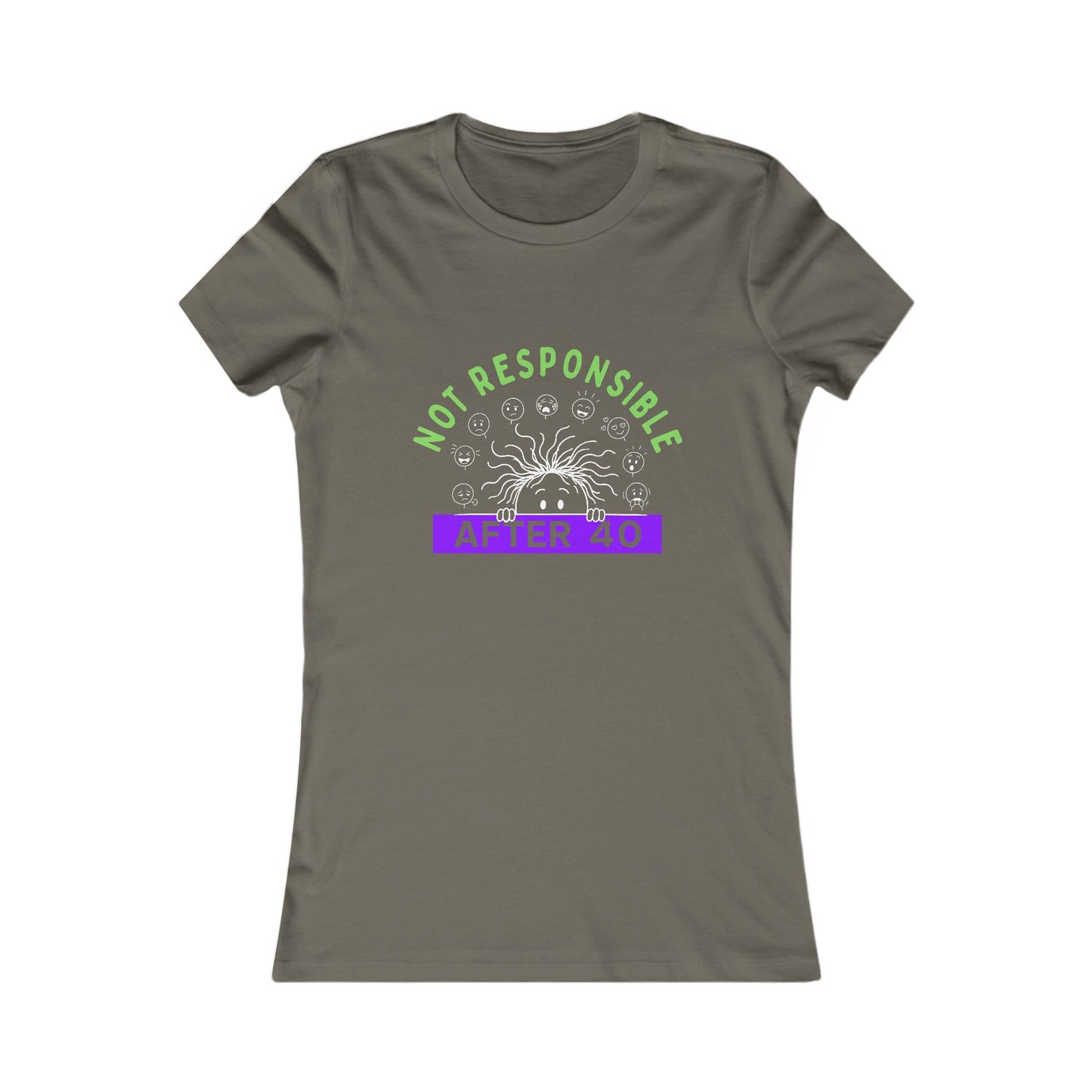 Not Responsible After 40 Women's Tee | Funny Perimenopause Shirt