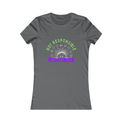 Not Responsible After 40 Women's Tee | Funny Perimenopause Shirt