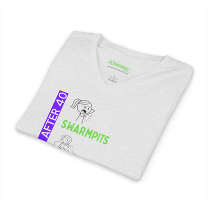 "Words You’ll Learn After 40” | V-Neck Tee | Funny Milestone Birthday Shirt