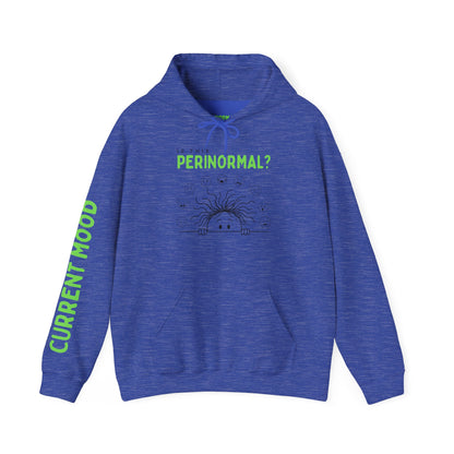 Is This Perinormal? Perimenopause Hoodie | Current Mood sleeve text