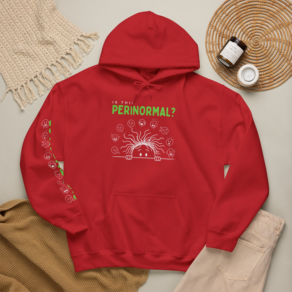 Is This Perinormal? Perimenopause Hoodie | Funny Sweatshirt (Current Mood Sleeve)
