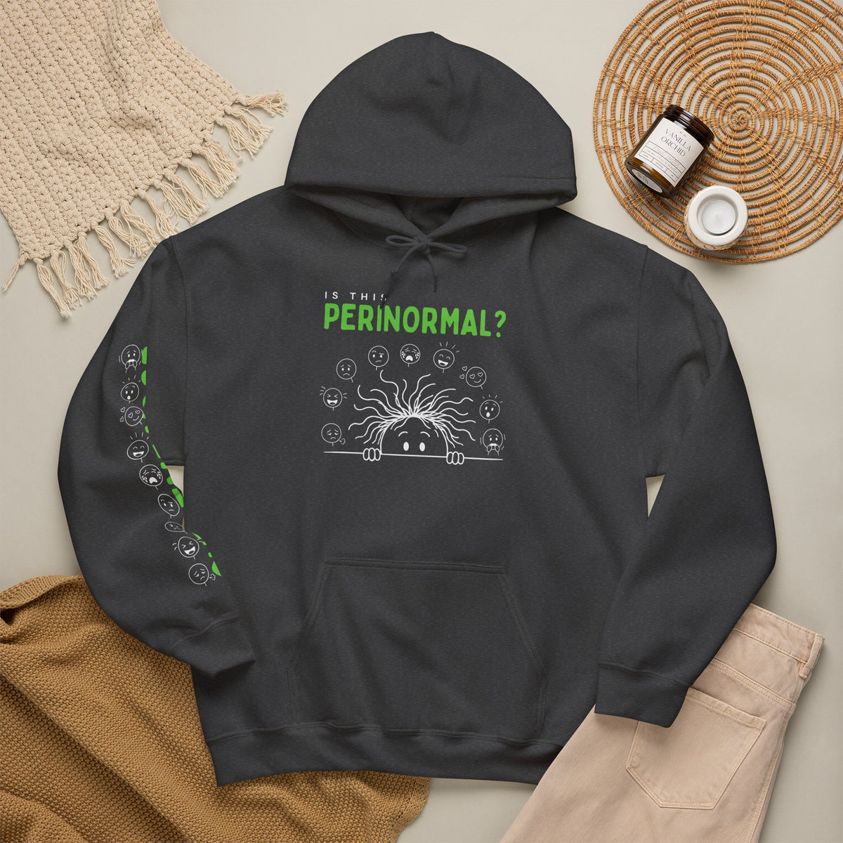 Is This Perinormal? Perimenopause Hoodie | Funny Sweatshirt (Current Mood Sleeve)