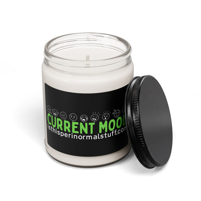 Soy Candle 9oz — "Current Mood" Green Emoji Label