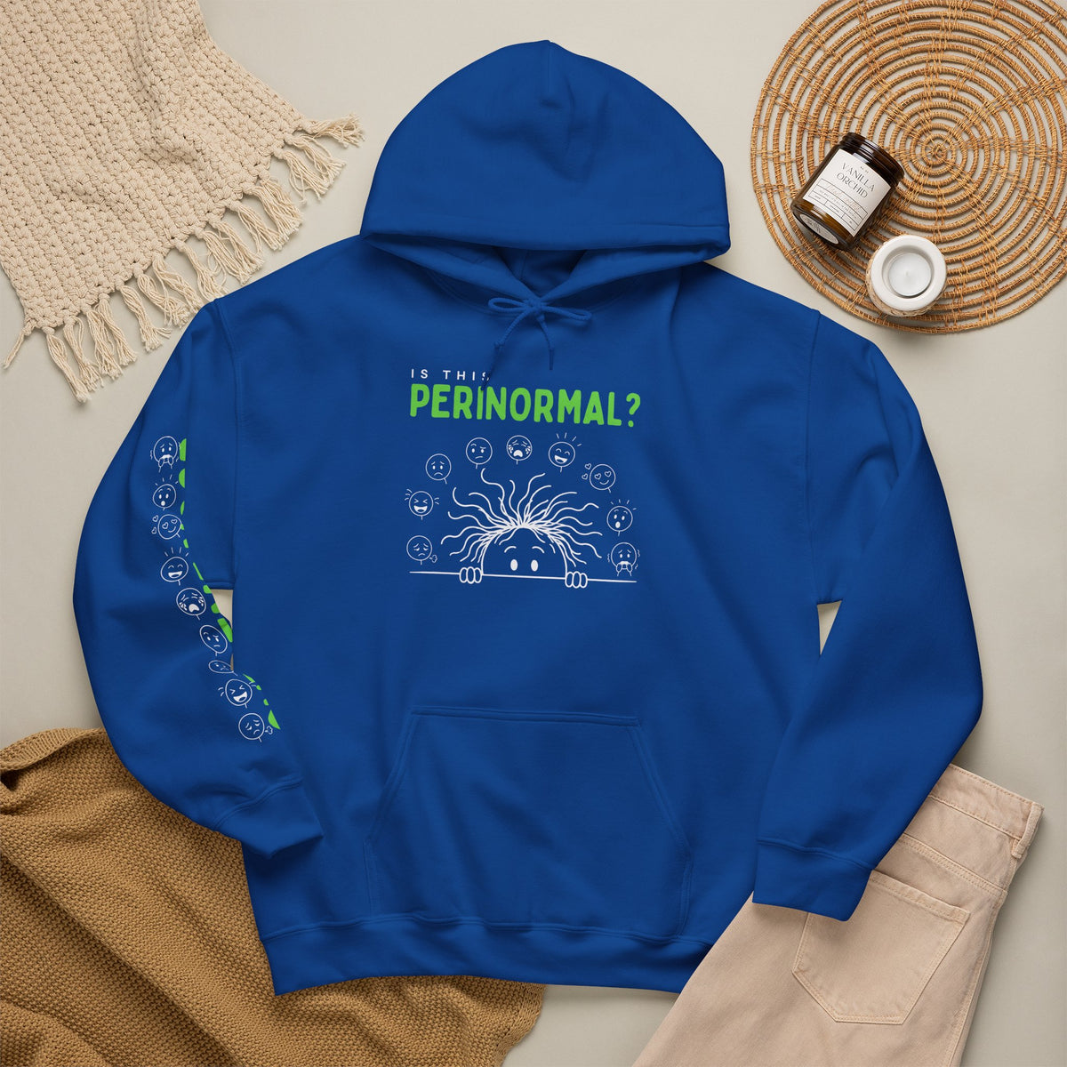 Is This Perinormal? Perimenopause Hoodie | Funny Sweatshirt (Current Mood Sleeve)