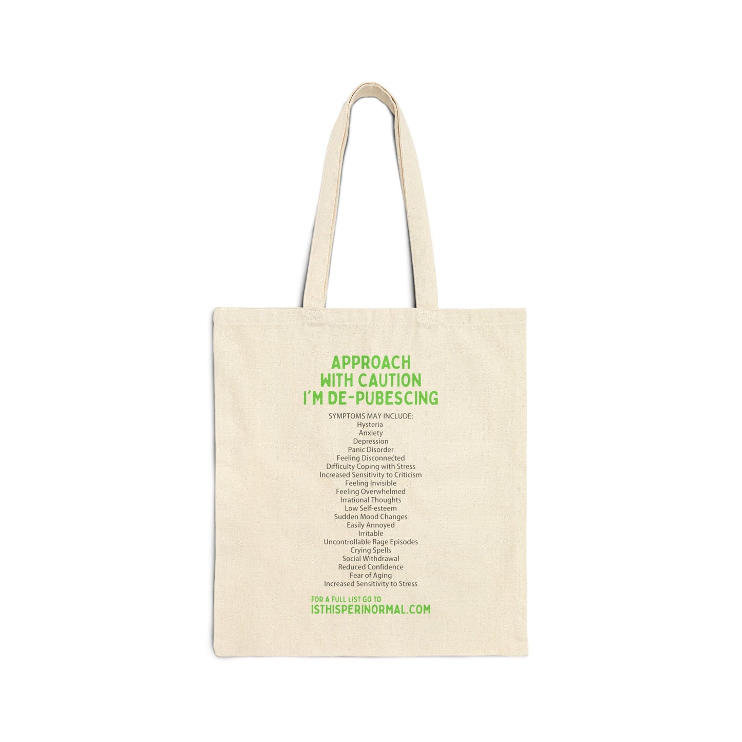 Is This Perinormal? Canvas Tote Bag — Funny Perimenopausal Shopper