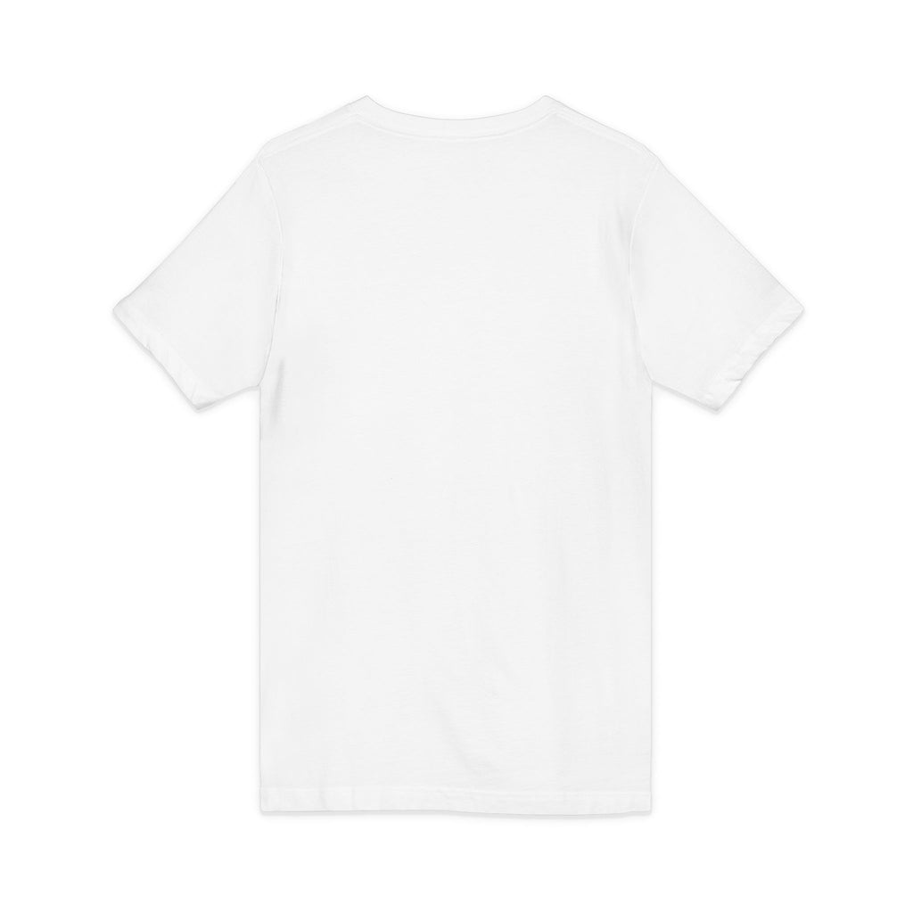 Stop The Judging Start The Loving V-Neck Tee — Rainbow Positive Message T-Shirt